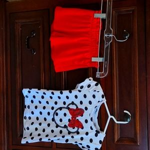 Minnie mouse shirt and shorts set